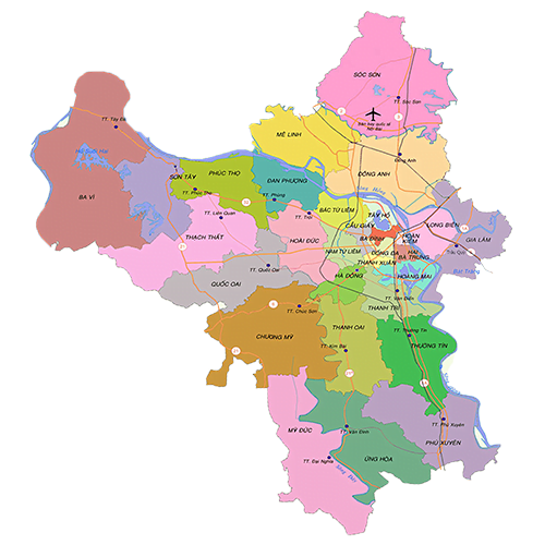 Ban do ha noi