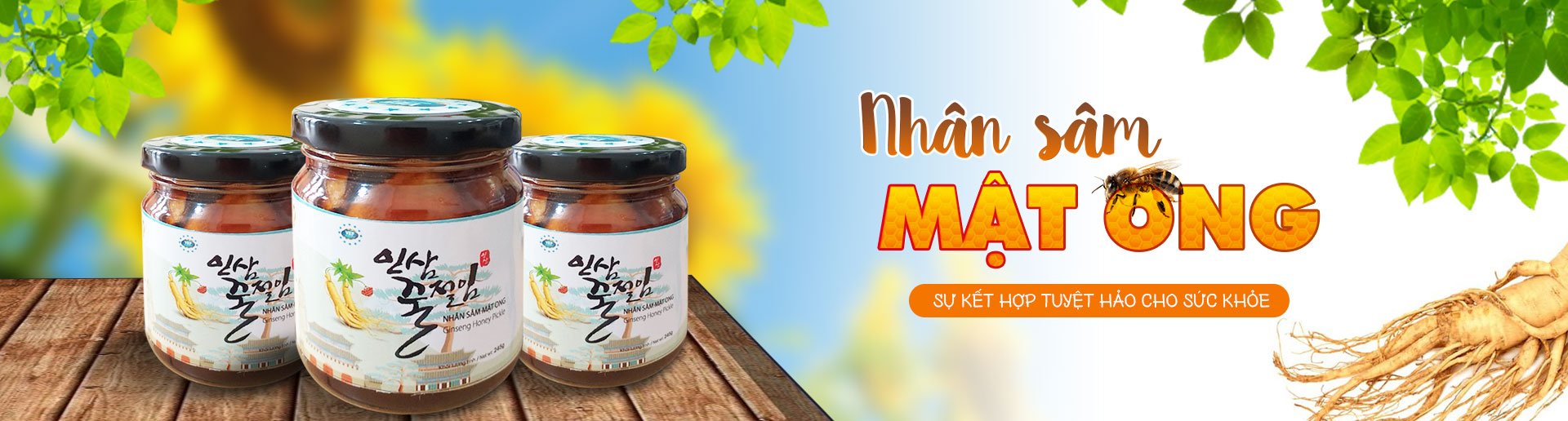 Nhan sam mat ong banner